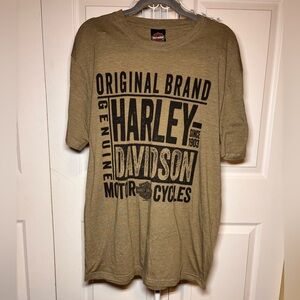 Harley-Davidson Men's Beige Graphic Tee
